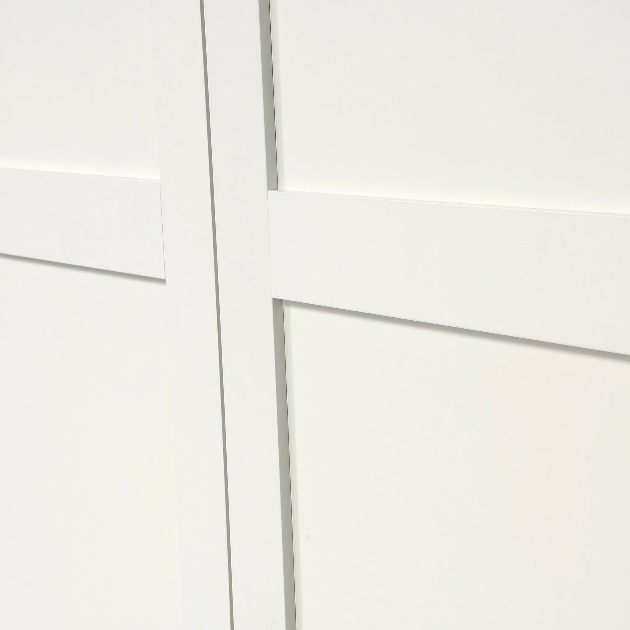 White 4-Shelf Wood Storage Cabinet U7682