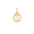 Cut-Out Round Letter Initial Charm W6200