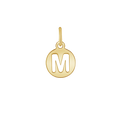Kids Cut-Out Round Initial Letter Charm Z72928