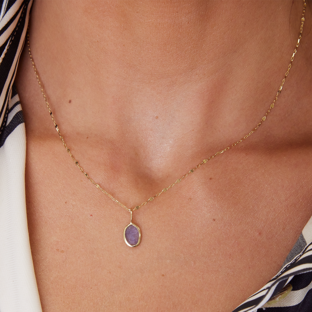 Tanzanite Slice Charm I86484