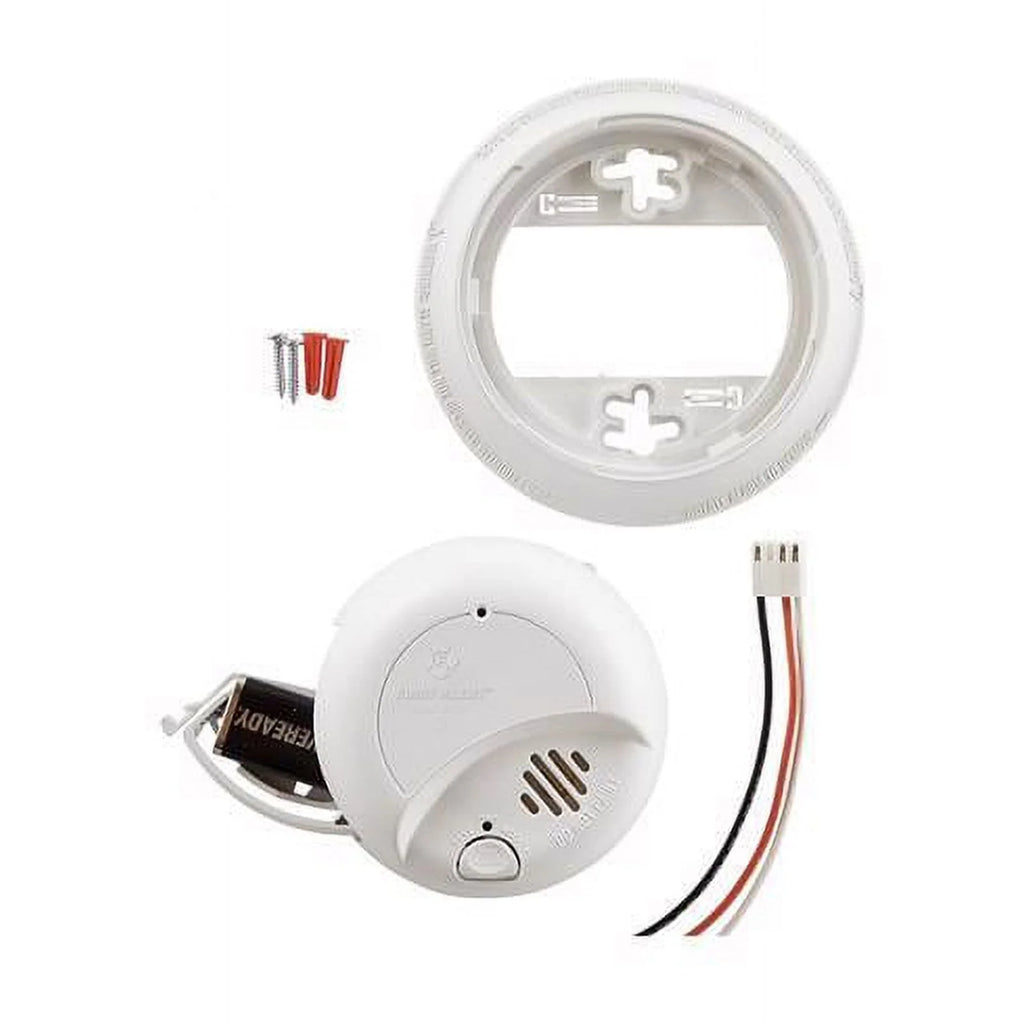 Hard-Wired Ionization Smoke Fire Detector with Battery Back-up O66267