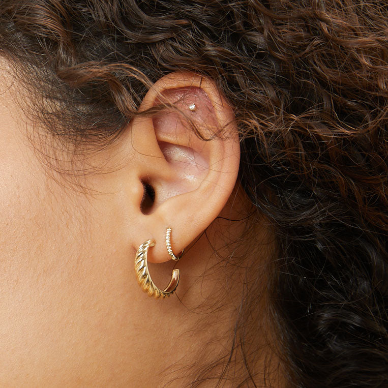 Croissant Hoop Earrings N60344