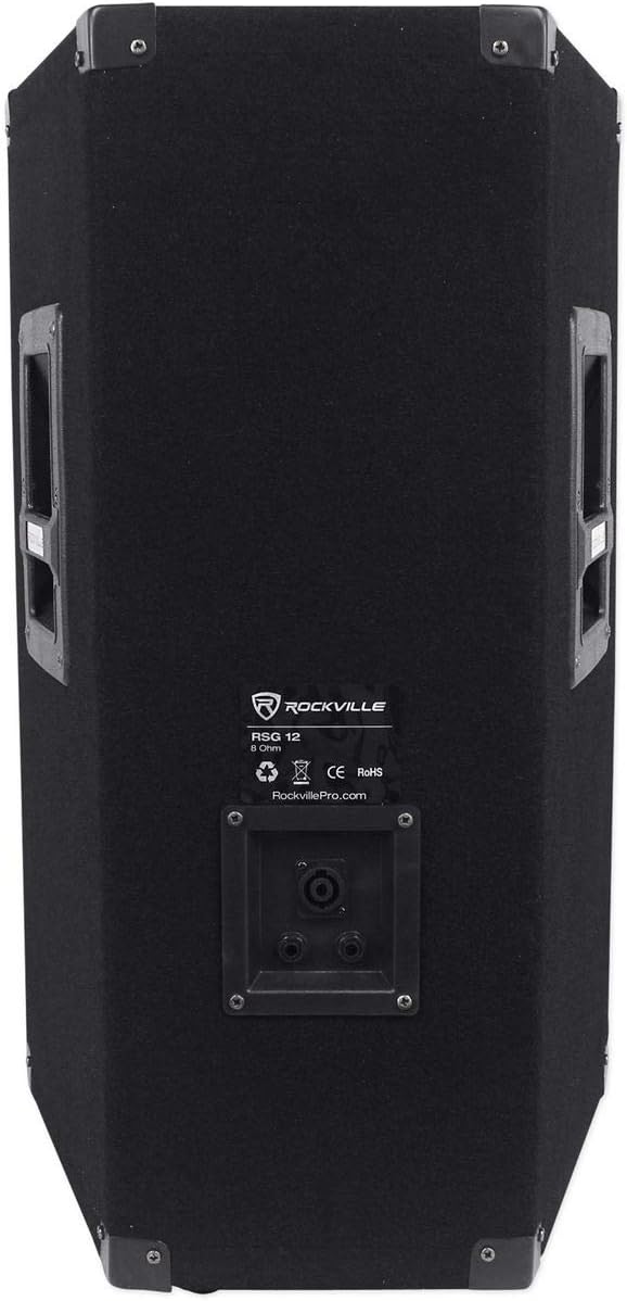 12 3Way 1000 Watt 8Ohm Passive PA Speaker with Stands and Cables B3805