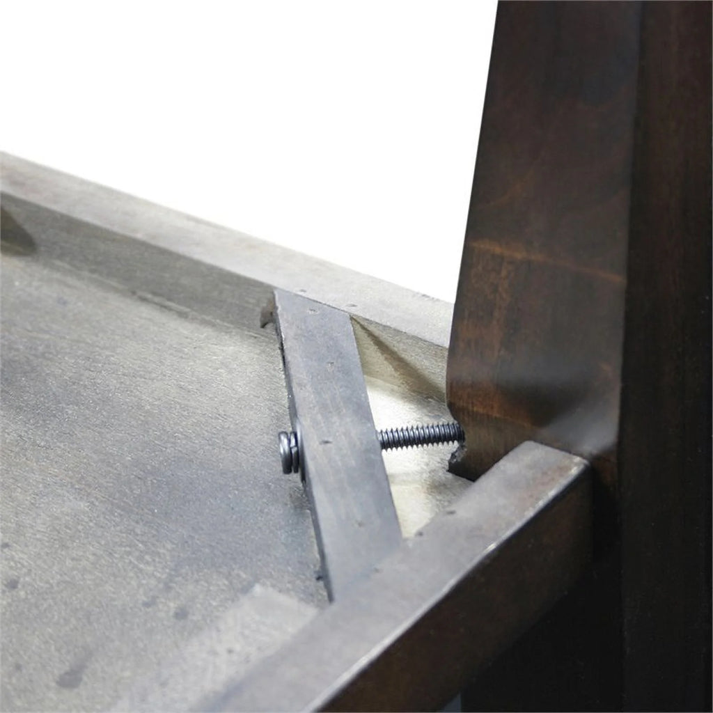 Traditional Wood End Table with Storage Drawer in Chocolate B1563