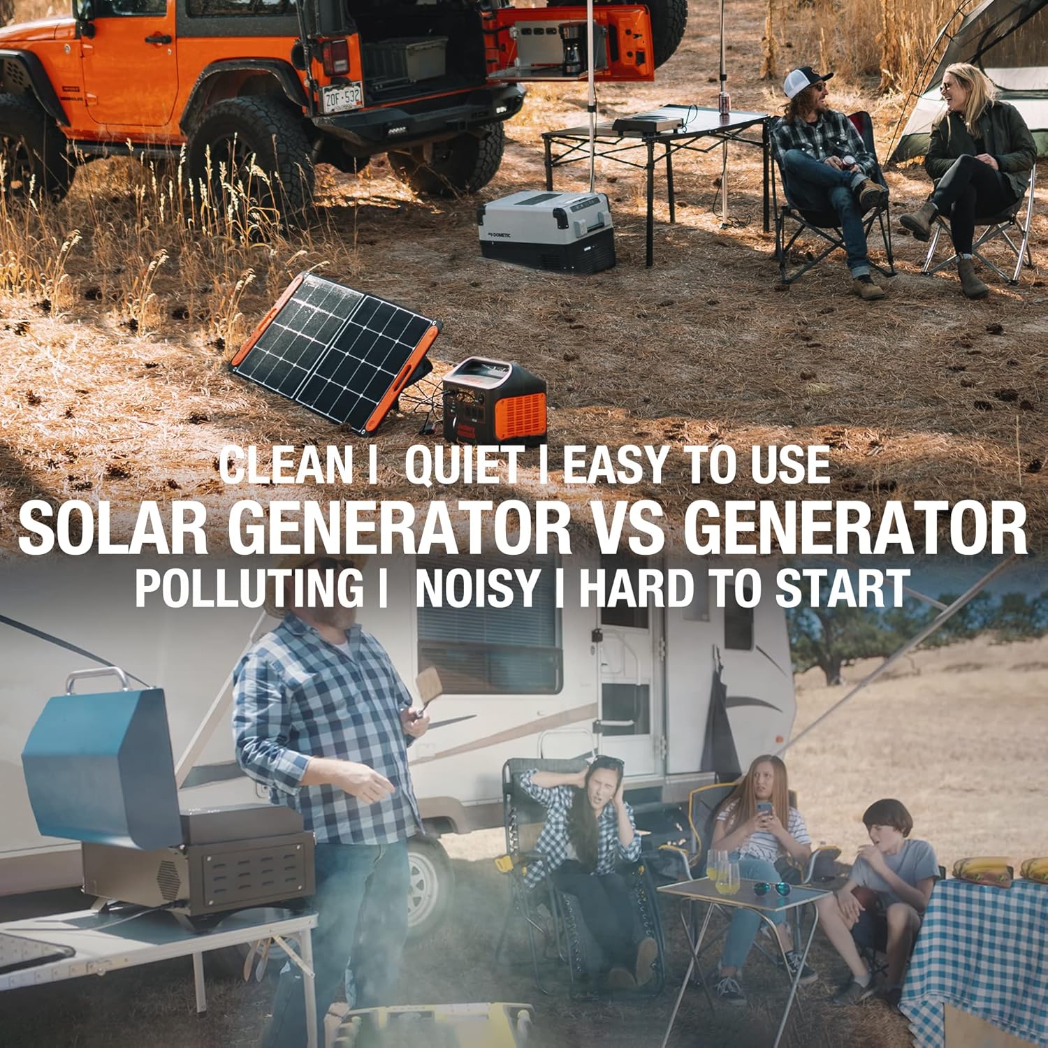 Solar Generator 1500 with 100W Solar Panel and Lithium Battery Pack V1010