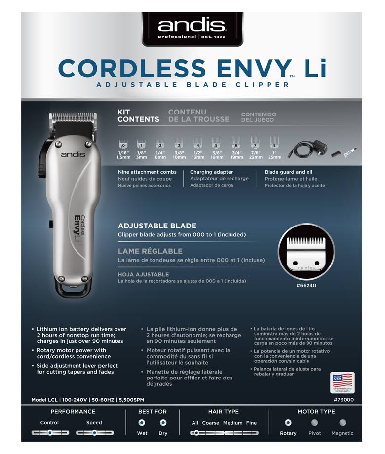 Cordless Adjustable Blade Clipper K5683