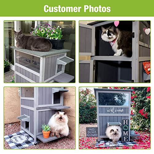 2 Story Weatherproof Cat House M8227