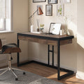 Solid Acacia Wood 48 Inch Wide Small Desk in Rustic Natural Aged Brown Y820433