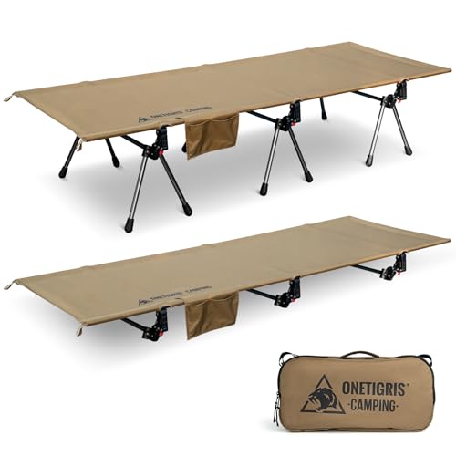 Height Adjustable Portable Folding Camping Cot (Ranger Green) V12791