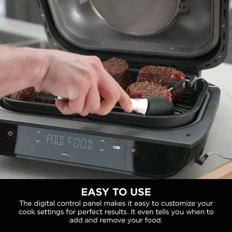 Open Box Smart XL 4 in1 Indoor Grill Air Fryer - Gray M3975
