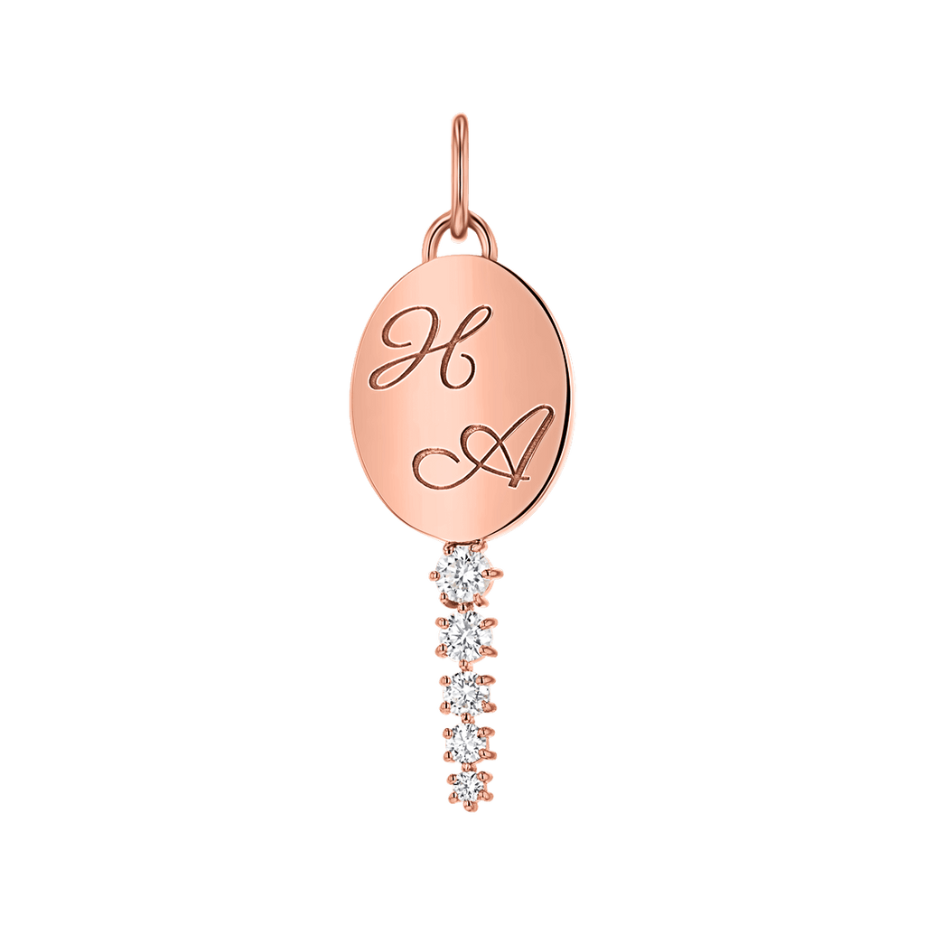 Tapered Diamond Key Charm B5579
