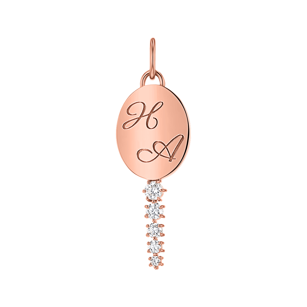 Tapered Diamond Key Charm B5579