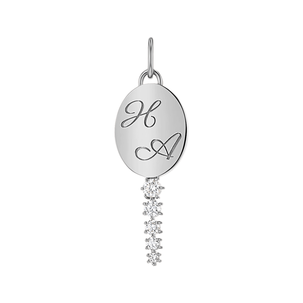 Tapered Diamond Key Charm B5579