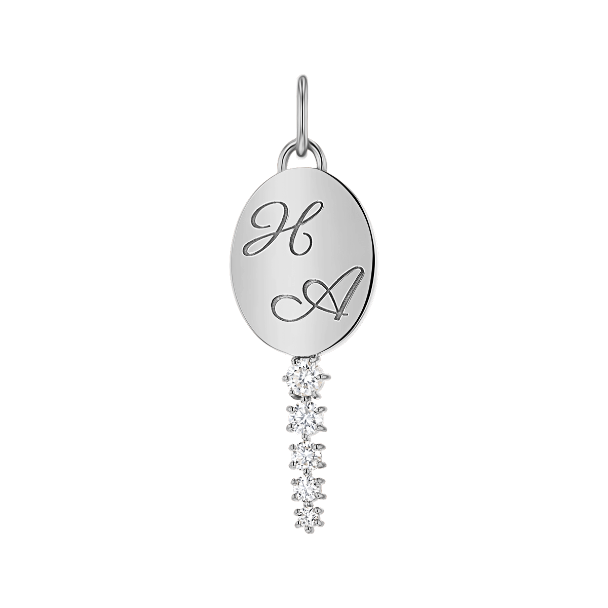 Tapered Diamond Key Charm B5579