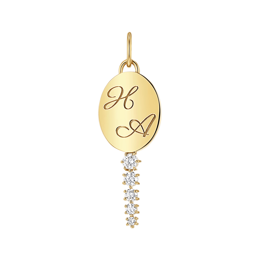 Tapered Diamond Key Charm B5579
