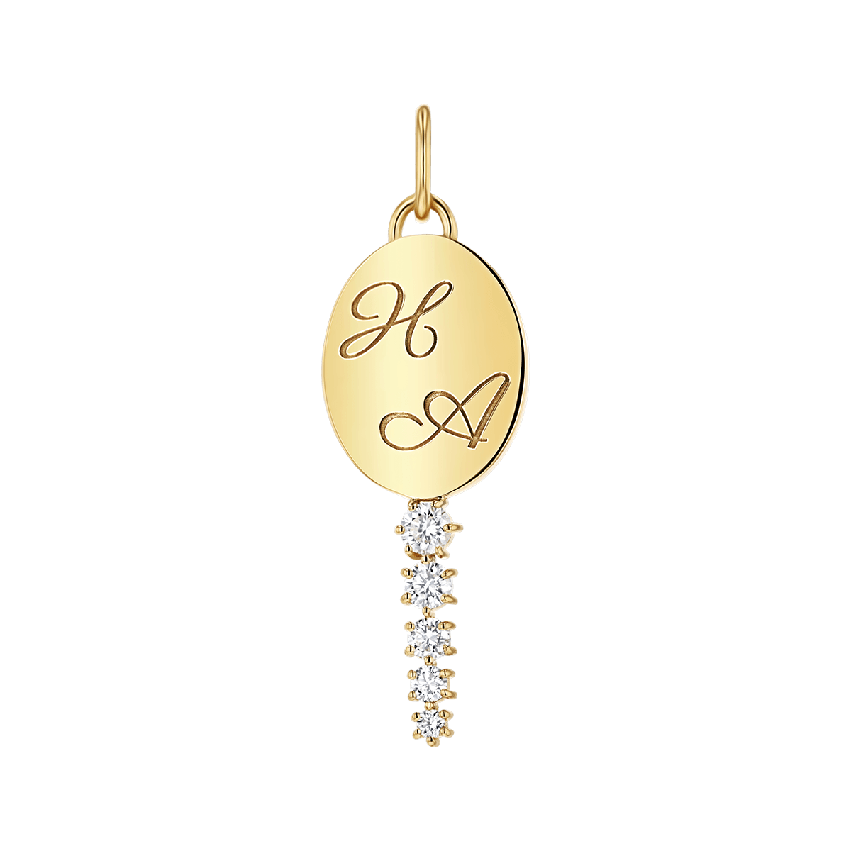 Tapered Diamond Key Charm B5579