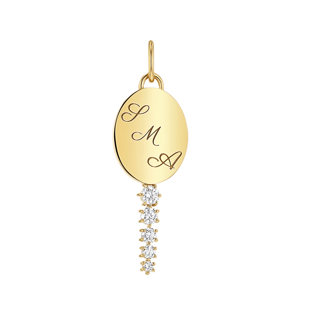 Tapered Diamond Key Charm B5579