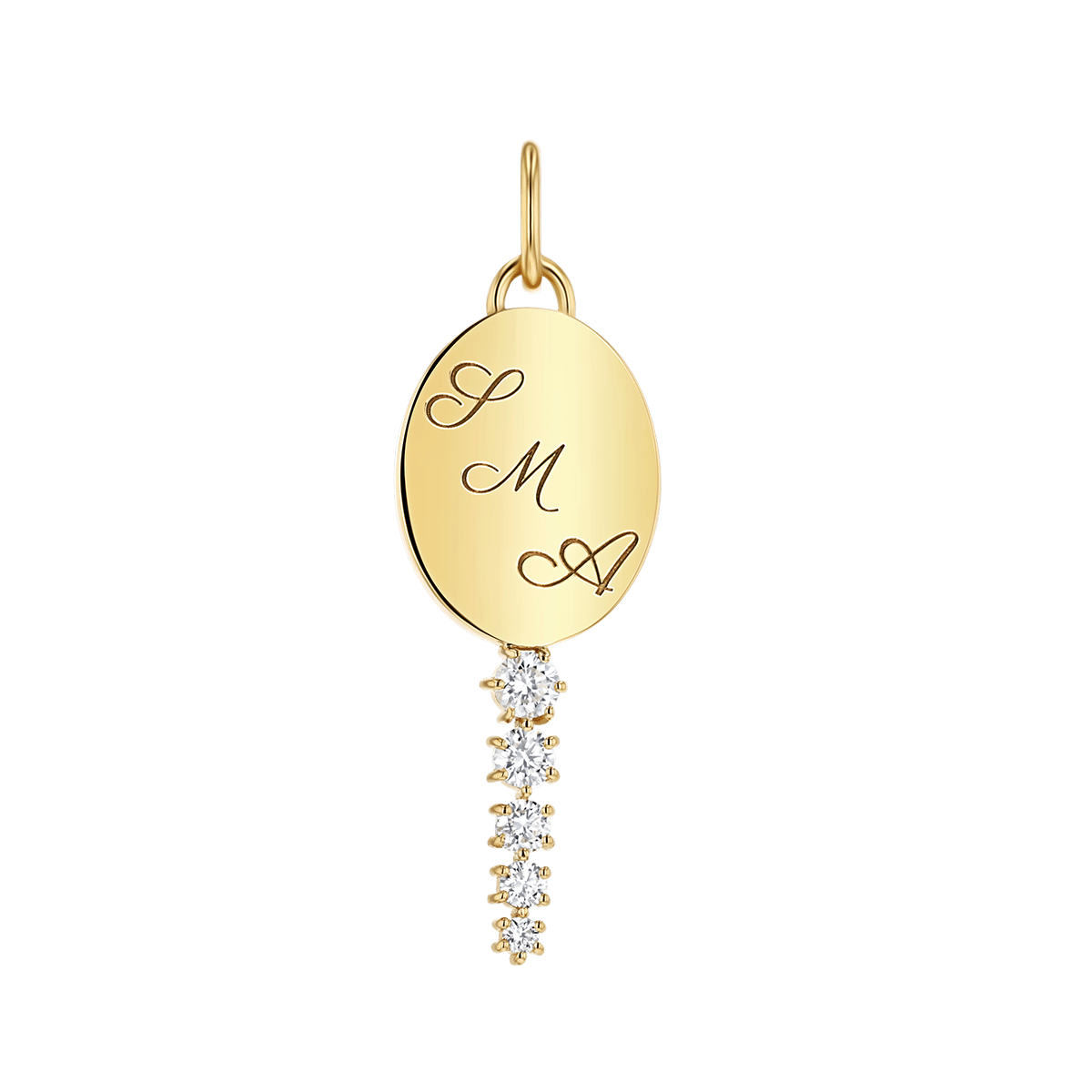 Tapered Diamond Key Charm B5579
