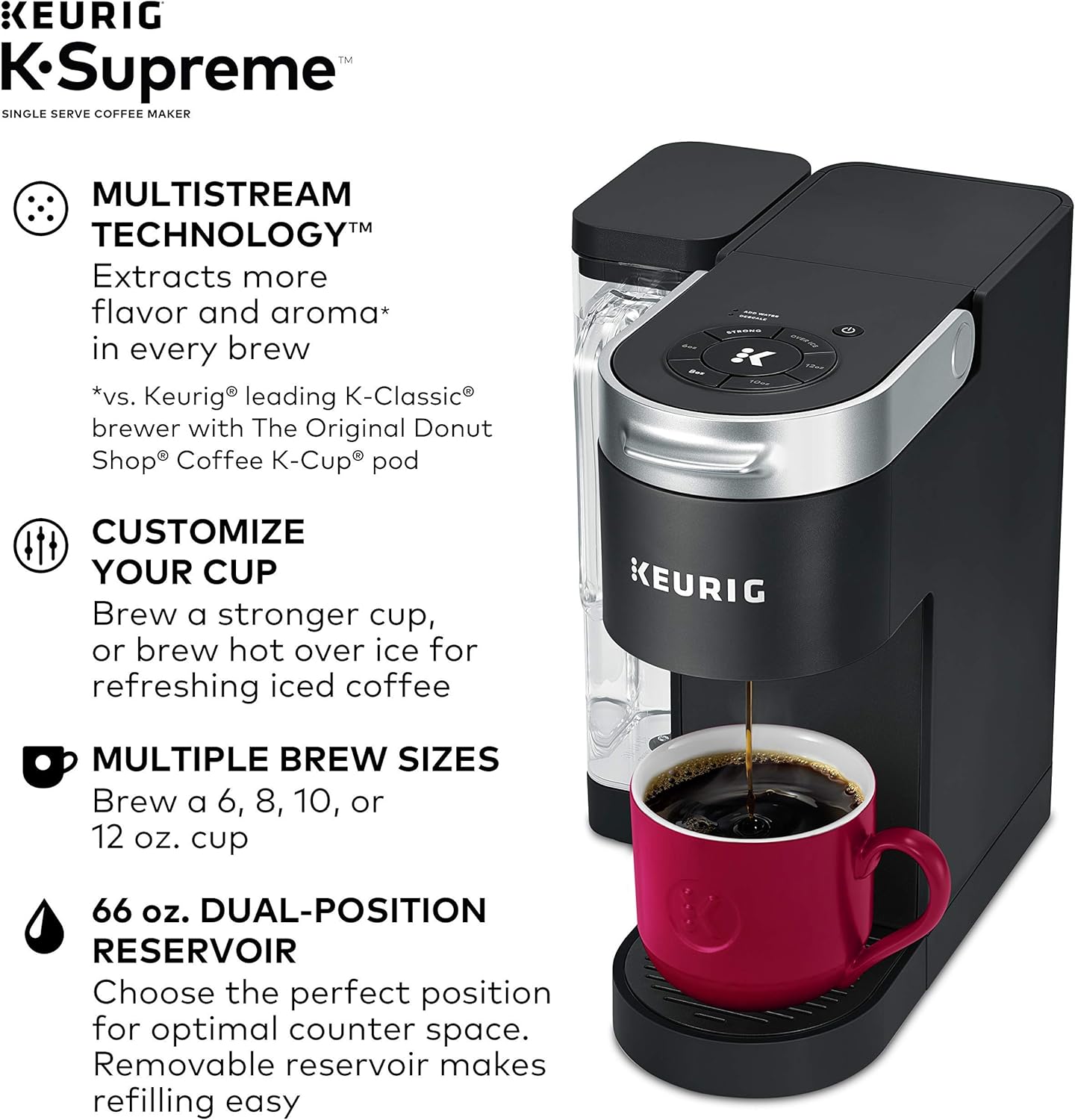 Black Single Serve K-Cup Pod Coffee Maker I799717