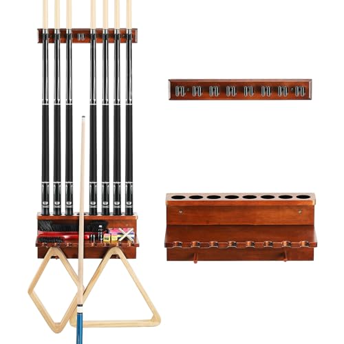 Hardwood Pool Cue Rack for 6 Cues O400330