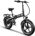 Folding Electric Bike, 48V18Ah/12.8ah Removable Lithium Battery, 750W Motor, 20" Fat Tire, Shimano 7-Speed, Dual Shock Absorber R260