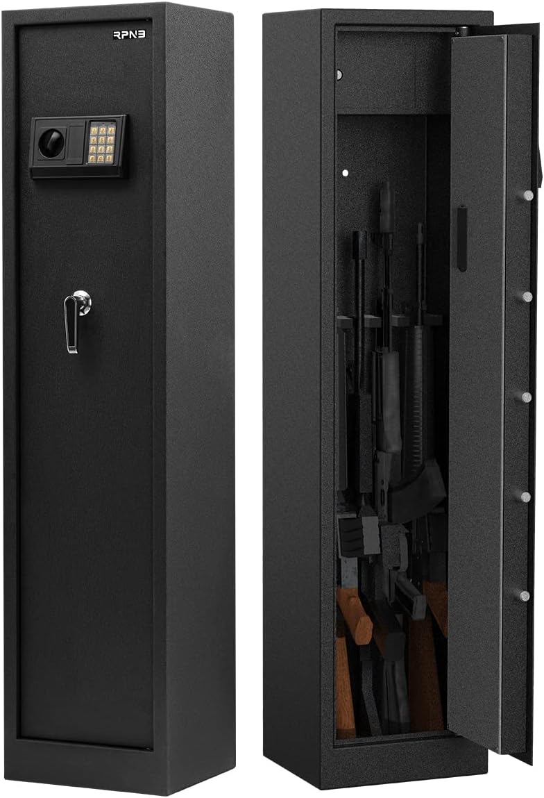 5-Gun Large Metal Rifle Gun Security Cabinet O5358
