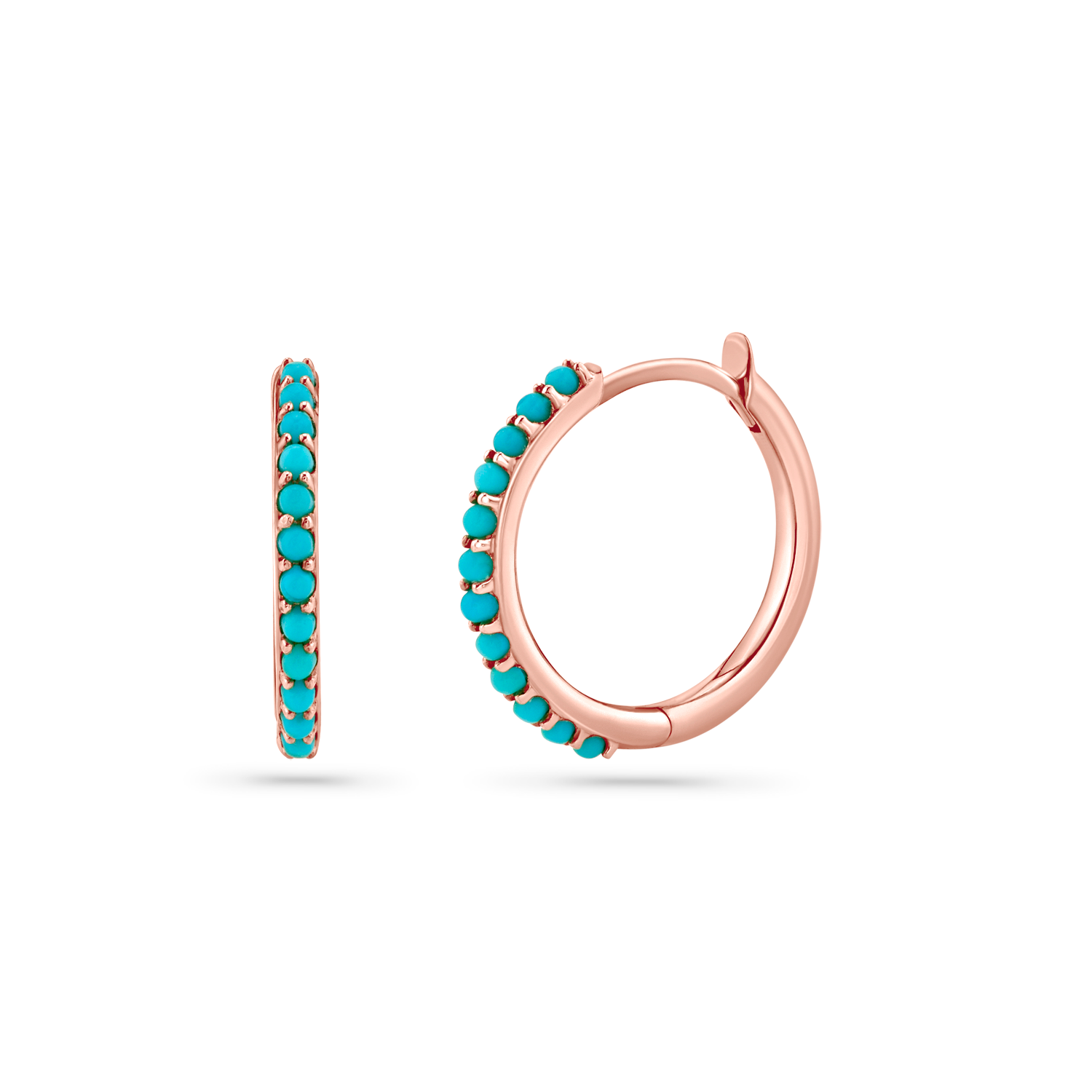 Turquoise Huggie Hoop Earrings O74547