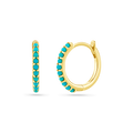 Turquoise Huggie Hoop Earrings O74547