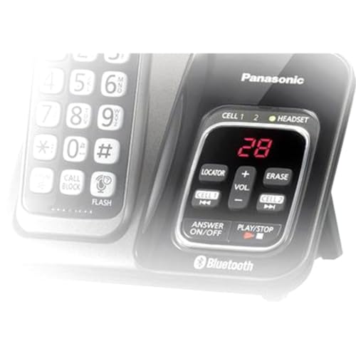 Metallic Black Cordless Phone System with 3 Handsets X839
