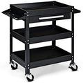 3 Tier Rolling Tool Cart with Storage Drawer G58573