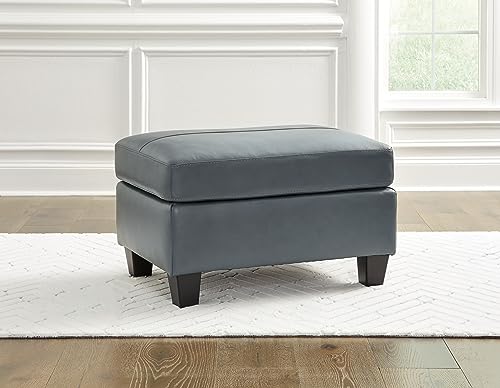 Cream Leather Ottoman G57643