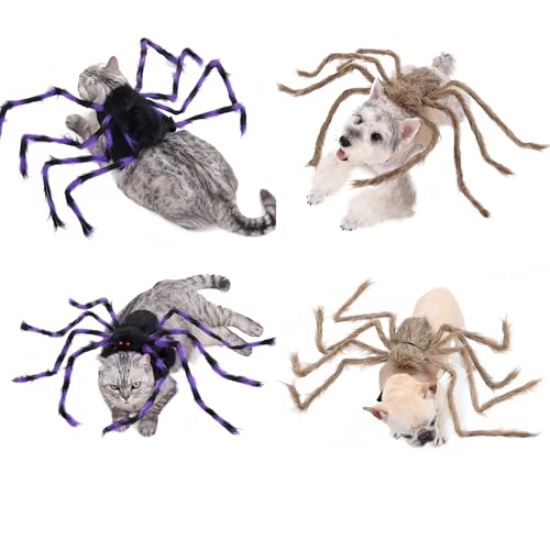Black & Purple Adjustable Velcro Pet Costume with Giant Furry Legs M100