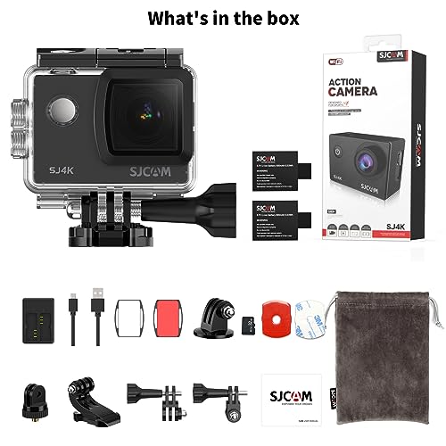4K Action Camera with Dual Batteries and 32G SD Card N1188
