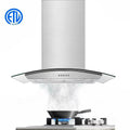 30 inch Island Mount Range Hood 900CFM Tempered Glass Stainless Steel M373