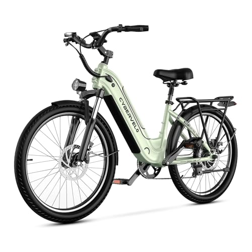 26" Electric Bike, 1000W Peak, Removable Battery, 7-Speed T507