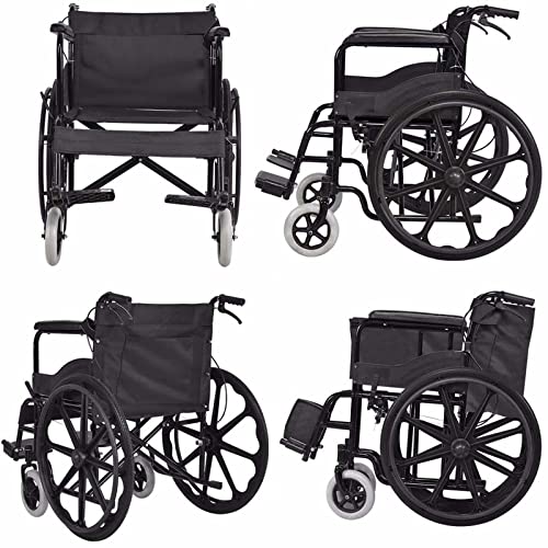 Extra-Wide Heavy Duty Bariatric Folding Wheelchair, 20" Wide Seat, Blue C49988