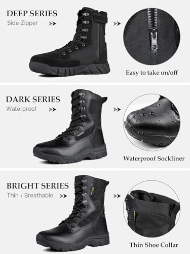 Men's Tactical Boots 8 Inches Lightweight Suede Leather Military Work Boot B61030