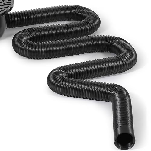 14" Catch Basin Kits Gutter Downspout Extensions French Drain Kit with Flexible Pipe Extendable from 2.3ft to 8ft W46208