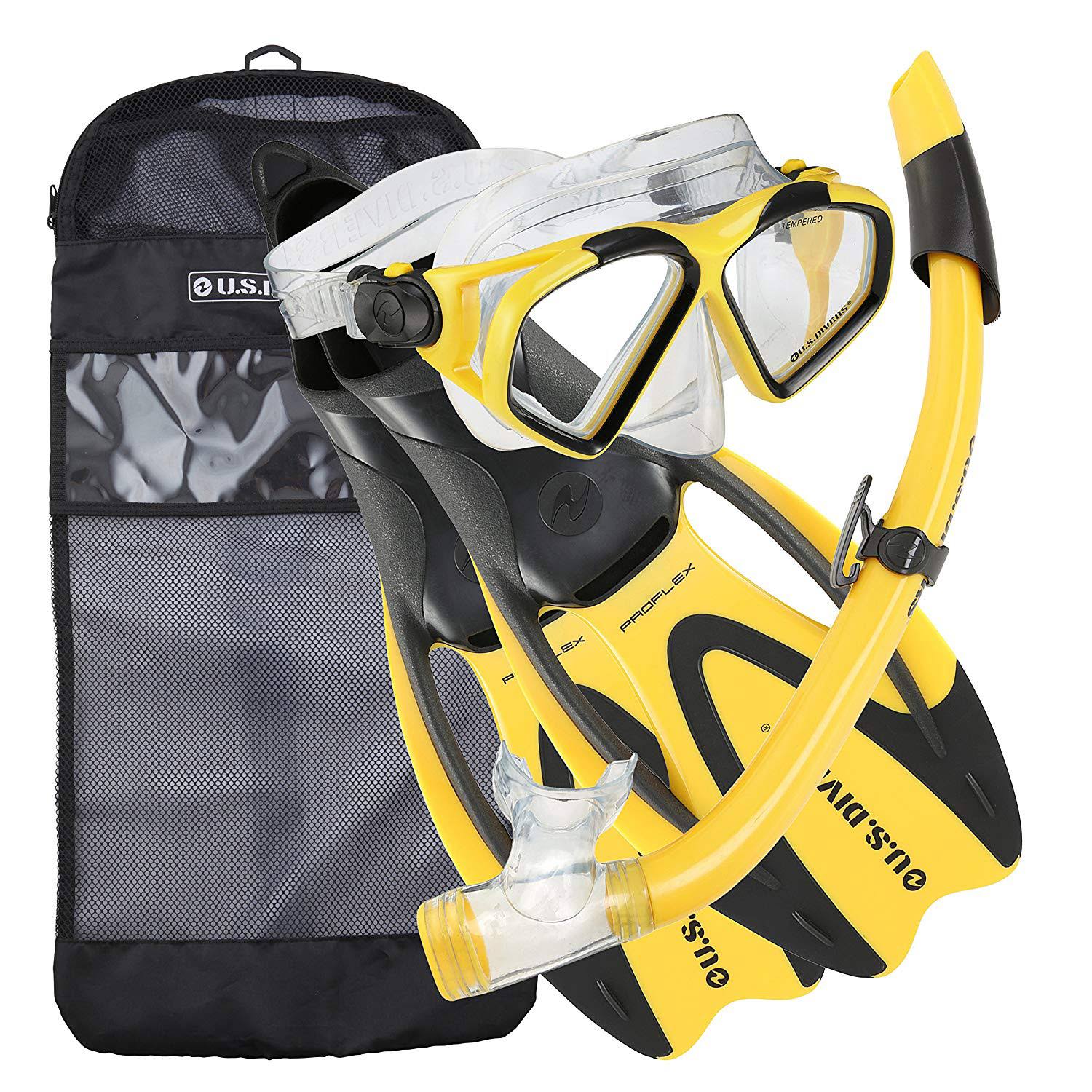 Adult Mask, Snorkel, Fins, Gear Bag Set A6341