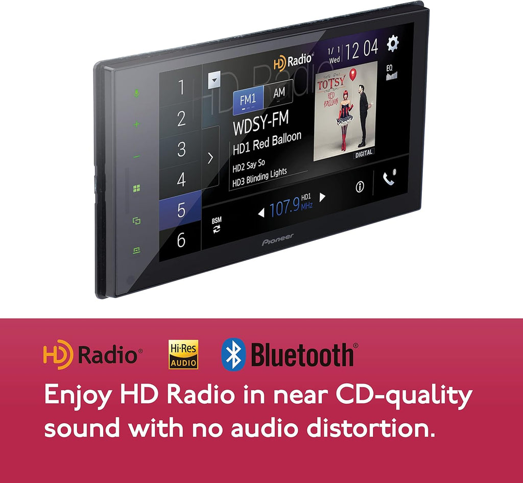 8-inch Digital Media Receiver Wireless Carplay Android Auto Bluetooth HD Radio H138