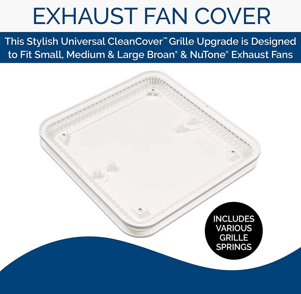 White Bath Fan Grille Cover S934
