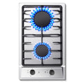 2-Burner 12 inch Stainless Steel Gas Cooktop E7961