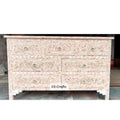 Pink Gray Hand Painted Wooden Chest of Drawers E3906