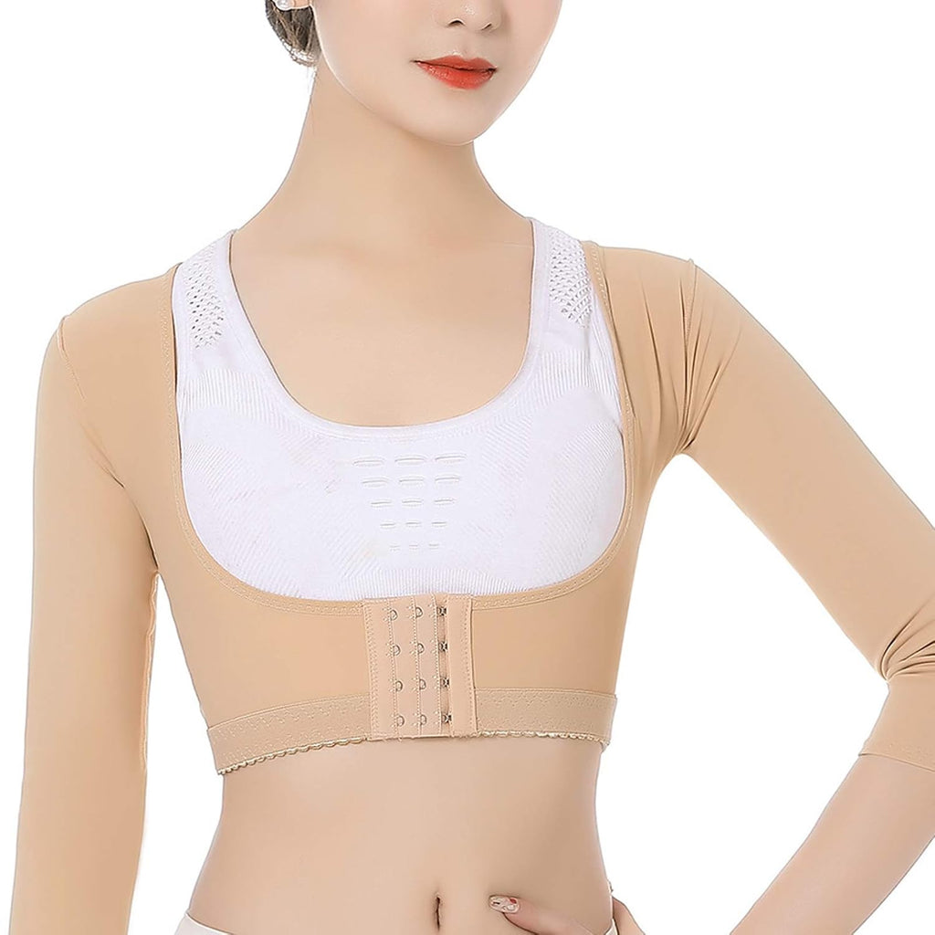 Women Posture Shaper Upper Arm Shaper Shapewear Compression Sleeves Posture Corrector Slimming Upper Sleeves Body Shaper Back Support Vest F424094