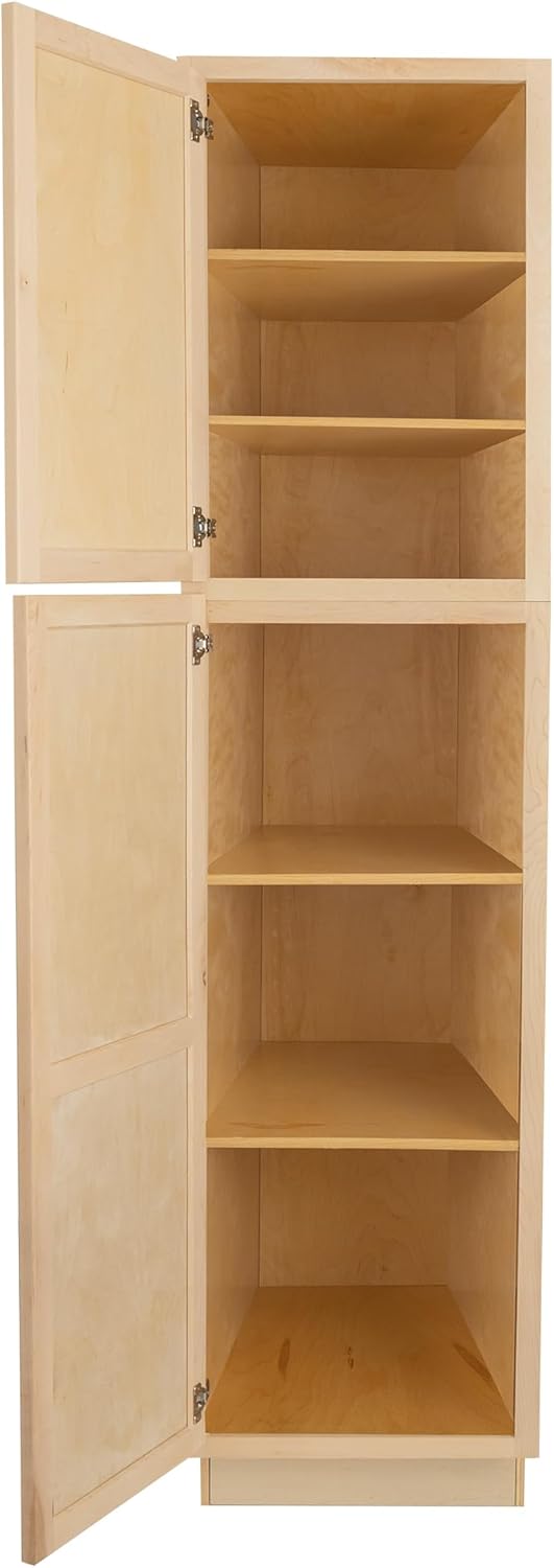 Raw Maple 24" D x 18" W x 96" H Plywood Base Kitchen Cabinet X79922