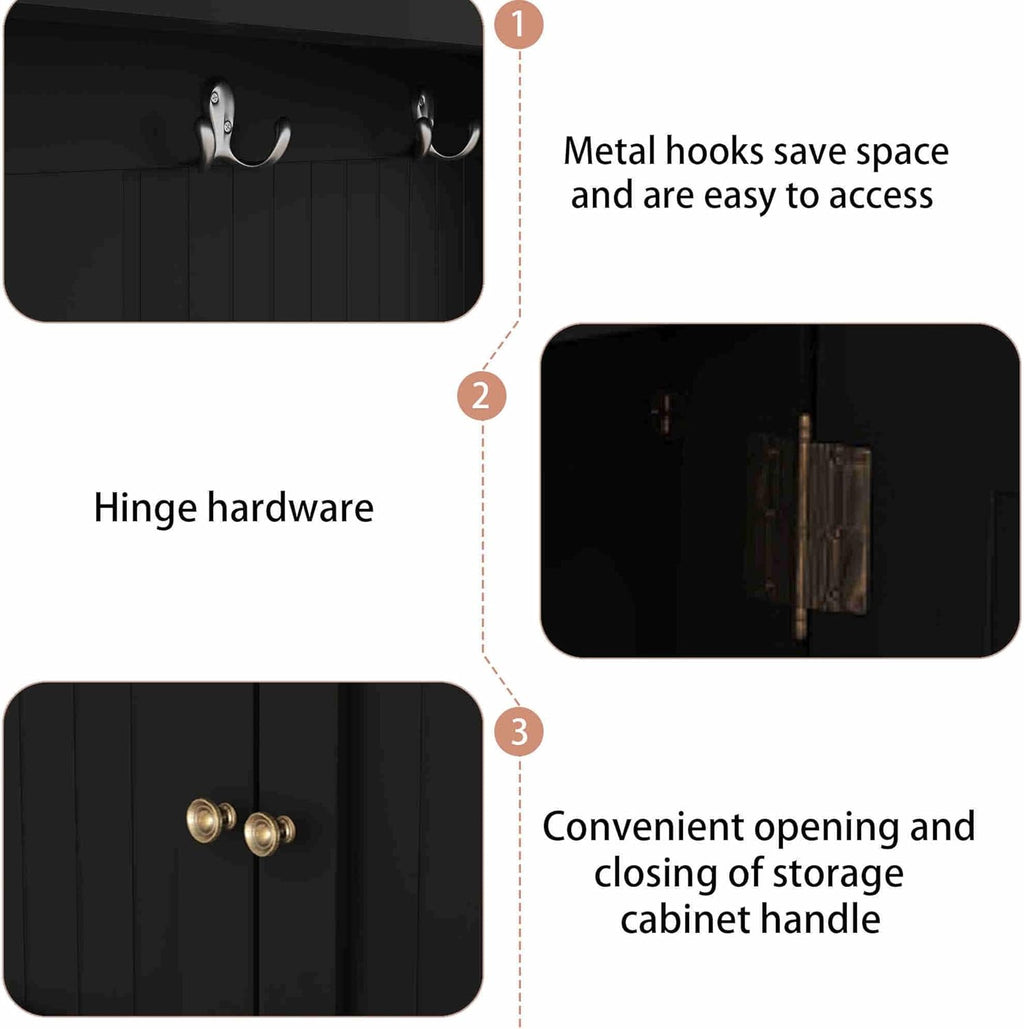 Hall Tree with Bench and Shoe Storage, Coat Rack O270982