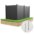 48"W X 48"H Black Vinyl 3 Panel Fence Screen Q201383