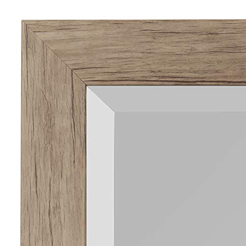 Rustic Brown Framed Rectangle Wall Mirror Y29537