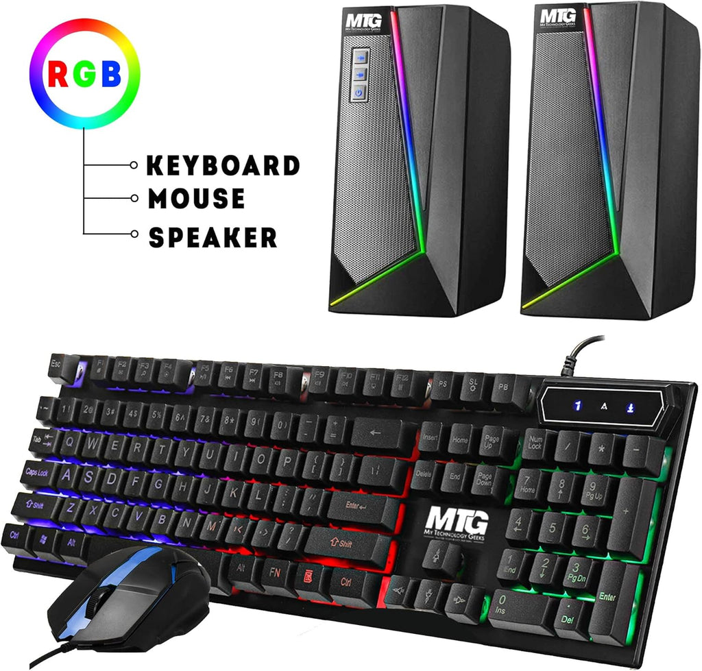 Desktop Computer PC, Intel Core i7 4th Gen, 16GB RAM, 1TB HDD, 22 inch Monitor, RGB Speaker, Keyboard Mouse, WiFi Windows 10 Pro 64-Bit (Renewed) P67021