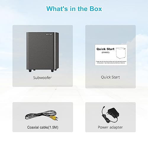 Powered Subwoofer with Coaxial Cable M98165